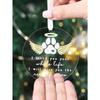 1pc "I Loved You Your Whole Life" Dog Paw Print Angel Wing Halo Acrylic Pendant Decor, Pet Memorial Ornament, Tree Ornament, Gift For Loss Of Cat Dog