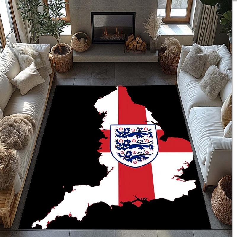 England national football team Printed Flannel Area Rug Non Slip Soft Polyester Floor Carpet Indoor Decor Mat for Bedroom Living Room Sofa