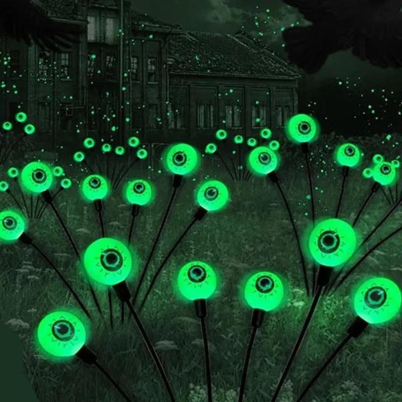 1500LM LED Solar Eyeball Lights Outdoor Waterproof Halloween Outdoor Decoration String Lights Garden Lamps Courtyard Holiday PartyDecor