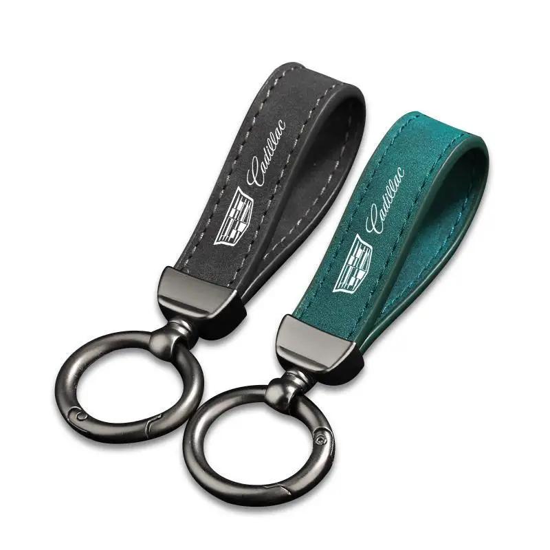 for Cadillac Escalade CTS ATS SRX Deville BLS XT4 XT5 XT6 STS XTS SLR XLR CT4 CT5 CT6 Suede Car Strap Keychain Key Accessories