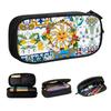 Custom Mediterranean Summer Fruit Lemons Tiles School Pencil Cases Boys Gilrs Large Capacity Pencil Pouch Students Stationery
