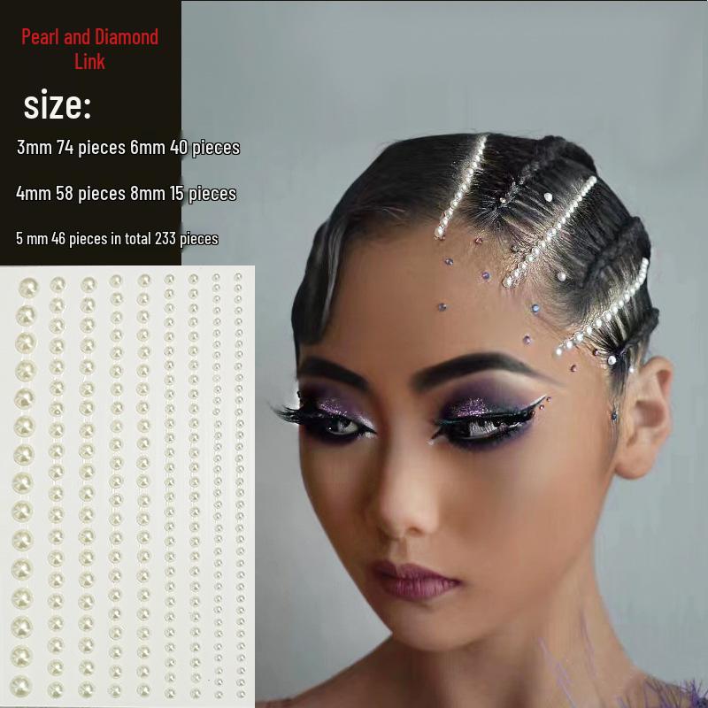 

Латиноамериканские танцы Стразы Головной убор для бальных соревнований - Самоклеящийся аксессуар для прически