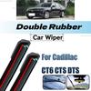 Double Rubber Car Wipers for Cadillac CT6 CTS DTS Front Blade Brushes Cutter Automobiles Accessorie Wiper Windscreen Wear Wiper