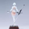 NieR Automata 2B Anime Girl GK Figure Double Head Sculpture High Slit Battle Suit Collectible Statue Desktop Decoration