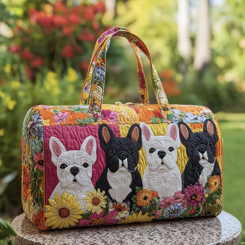 3D Dog Quilted Padded Travel Bag Fashion Print Yoga Tote Women