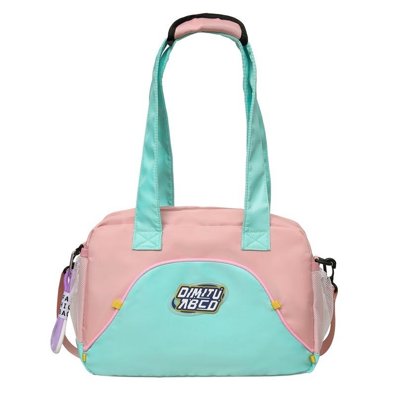 School Bag Summer New School Bag Nylon Popular Contrasting Colors Junior High School College Students Women's Fashion Portable Shoulder Bag