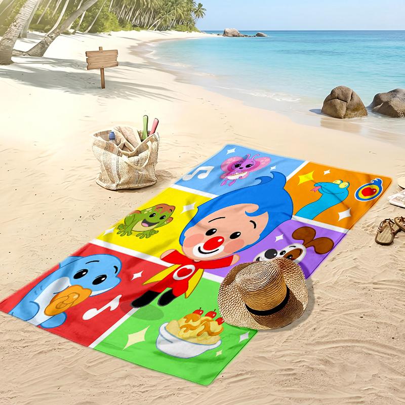 El Payaso Plim Plim Beach Towel, Soft Absorbent Quick‑Dry Towel for Beach Pool Swimming Travel Home
