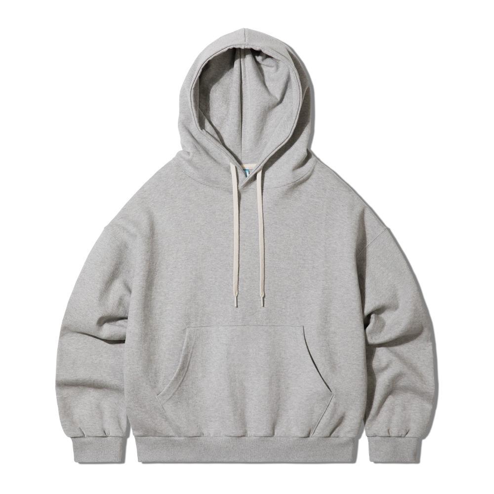 Oversized Double-Sided/Fleece-Lined Balloon Sweat Hoodie - Melange
