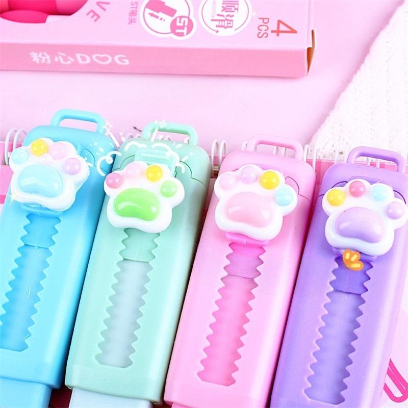 10Pcs Office Supplies Cute Things Cheap Aesthetic Cat Claw Erasers School Supply Stationery Items School Teacher Gift