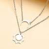 2 Pieces Matching Dainty Clavicle Chain for Women Teen Girl Couple Friendship