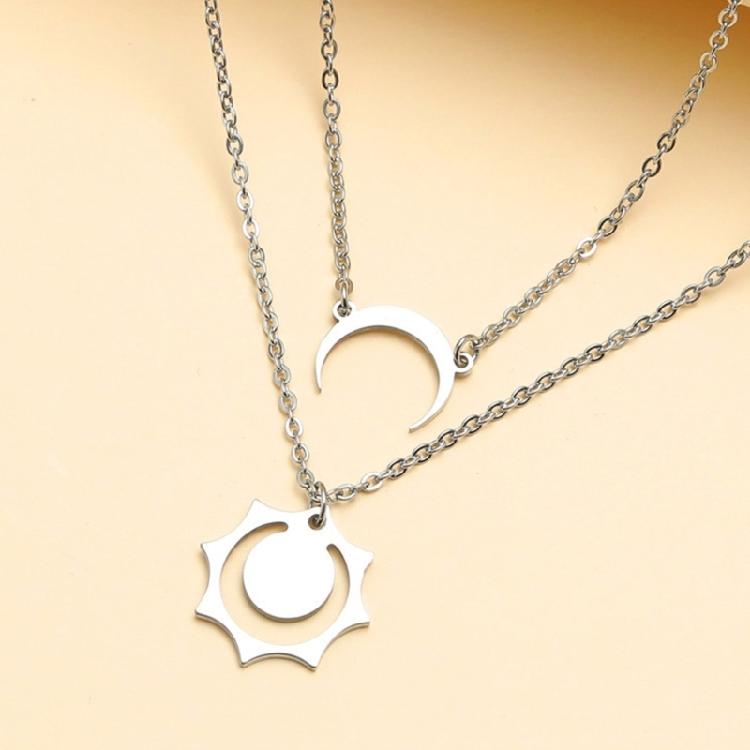 2 Pieces Matching Dainty Clavicle Chain for Women Teen Girl Couple Friendship
