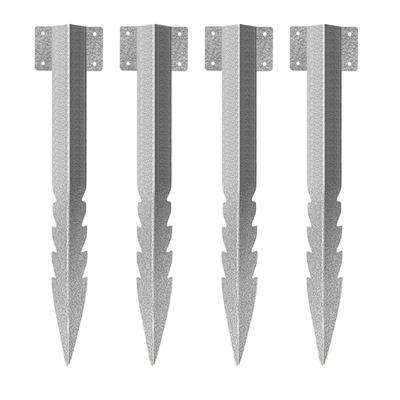 Heavy-Duty Railway Sleeper Support & Steel Serrated Fence Column Support - Multi-Use Sleeper Pile Frame for Wood Flower Pot Garden Bed