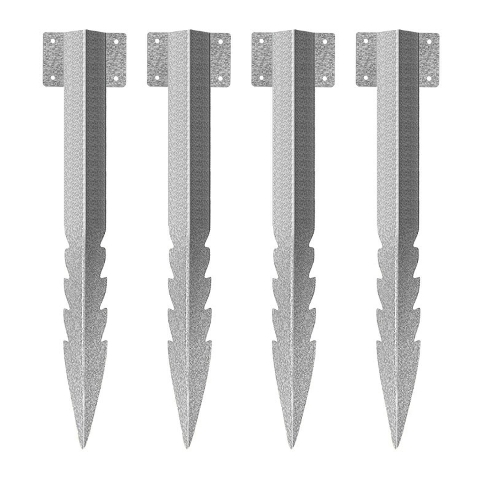 Heavy,Duty Railway Sleeper Support & Steel Serrated Fence Column Support , Multi,Use Sleeper Pile Frame for Wood Flower Pot Garden Bed One Size