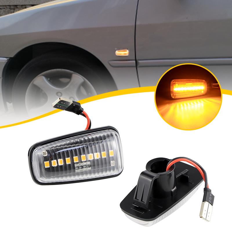 

2PCS For Citroen Berlingo Jumpy Saxo Xantia XM Xsara ZX Break Fiat Scudo Mark 1 LED Fender Side Signal Turn Indicator Light