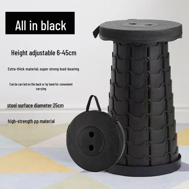 

Регульований телескопічний складаний дорожній стілець - Портативне вуличне сидіння для чергування, поїзда або риболовлі.