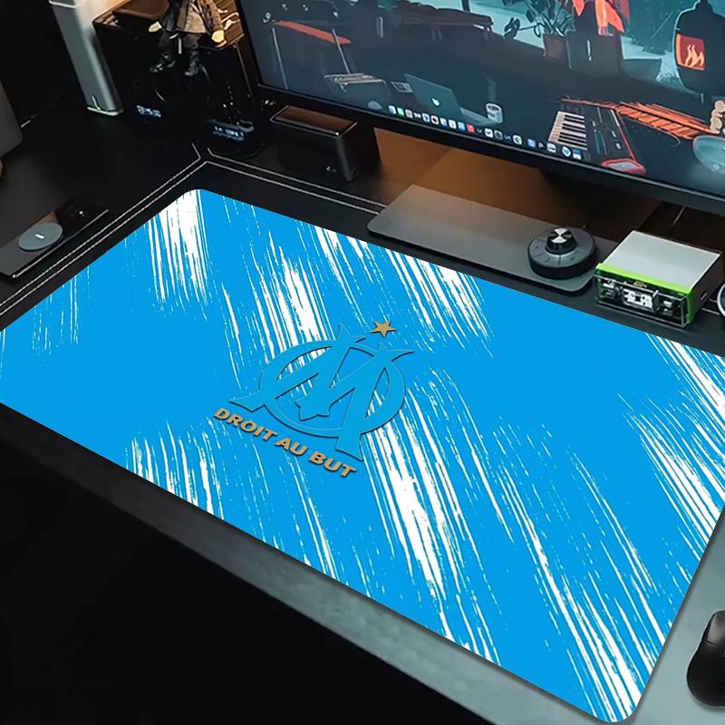 Olympique de Marseille Mouse Pad Large Gaming Table Cushion Non-slip Laptop Tablet Big Mousepad XXL Mat Mini PC Playmat With Lock edge_xia