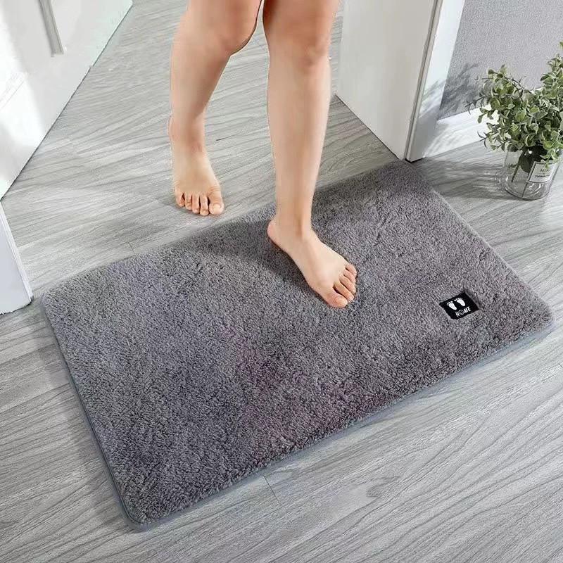 Bathroom Floor Mats Small Carpet Bathroom Absorbent Door Mats Quick-Drying Foot Mats Toilet Non-Slip Carpet Washroom Mats
