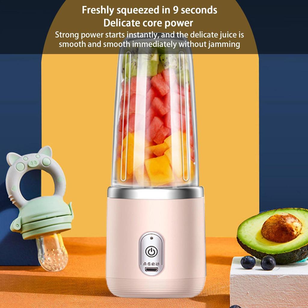 Protable Single Blender Cordless Juicer Personal Rechargeable Fruit Shake Juicing Machine For Breakfast Apartment Camping