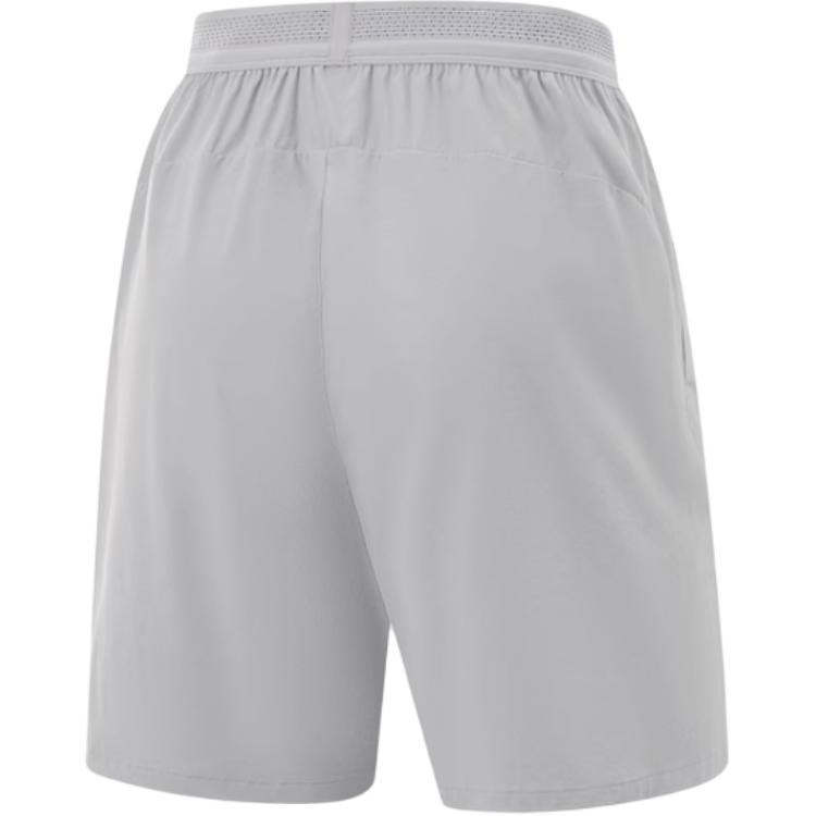Li Ning Fitness Series Solid Color Simple Versatile Comfortable Sports Shorts Men shorts Geological-Gray AKSV121-4