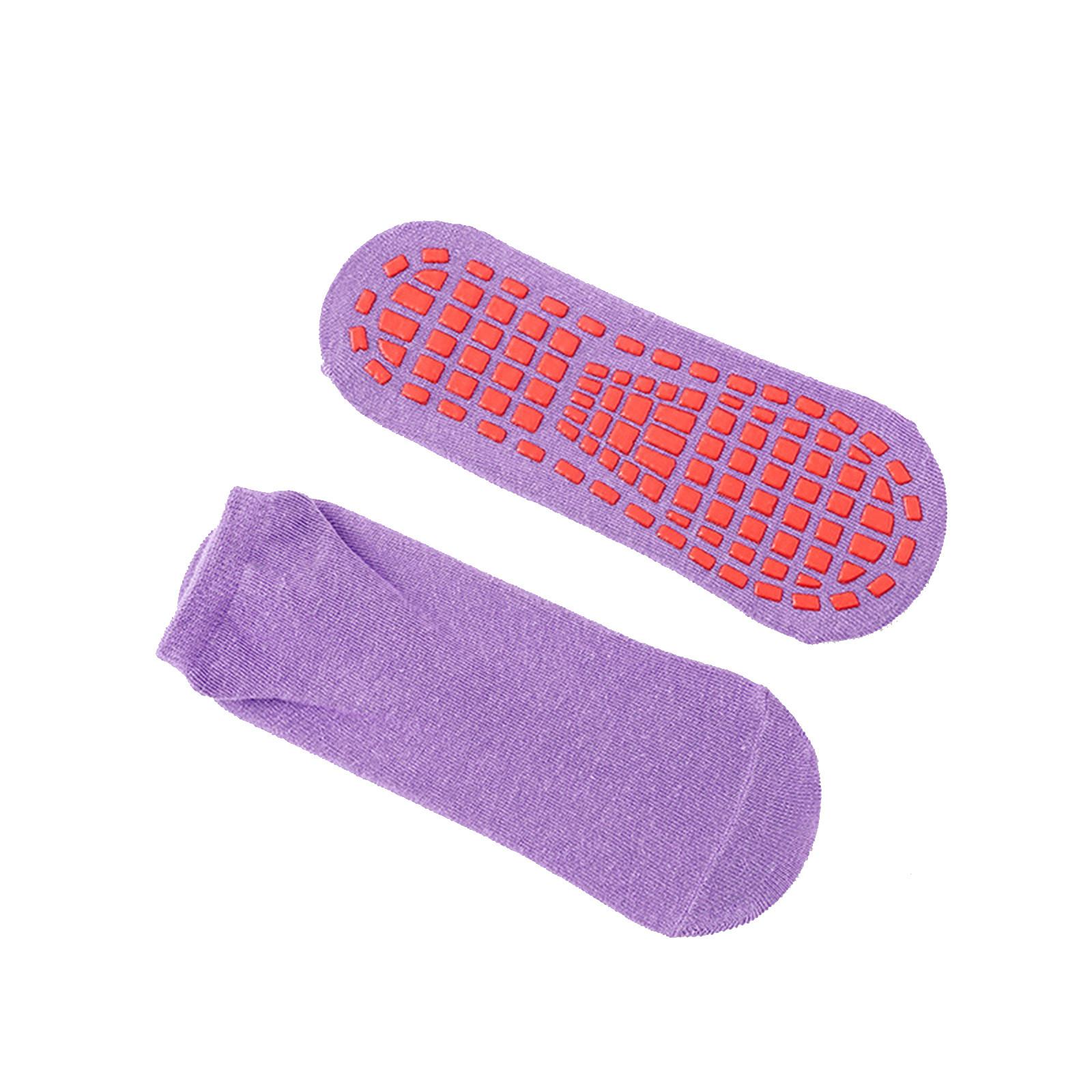 

Детские нескользящие напольные носки, носки для йоги, батута, носки для раннего образования для ног One Size фиолетовый