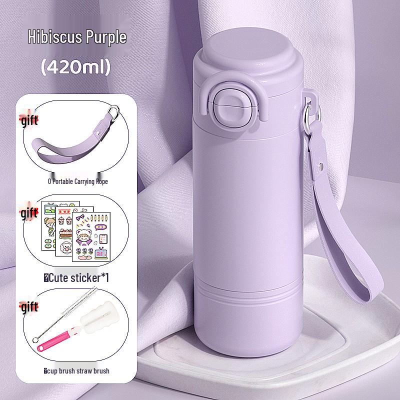 2025 Girls  High-Value Insulated Straw Water Cup - Large Capacity, Portable, Perfect for Students