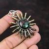 American Dichroic Glass Pendant Cage Pendant Handmade Jewelry 925 Sterling Silver Pendant 18K Gold Plated Pendant Gemstone Jewelry For Gifts