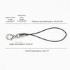 Set of 2 Durable DIY Phone Lanyard Nylon Phone Charm Carabiner Wrist Lanyard Suitable for MP4 Players and DIY Projects
