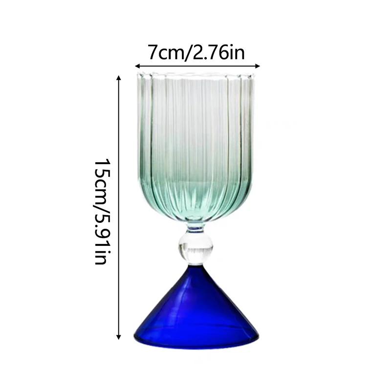 Ice Cream Glass Cup Colorful Cocktail Cup Mojito Champagne Yogurt Goblet Cup Dessert Cup Bar Party Home DrinkWare Goblet Bowl