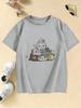 Cute Emoji Cat Fun Pure Cotton Printed Unisexs and Womens Wear Summer New Personalized Tshirt Fashion Casual Loose Tshirt