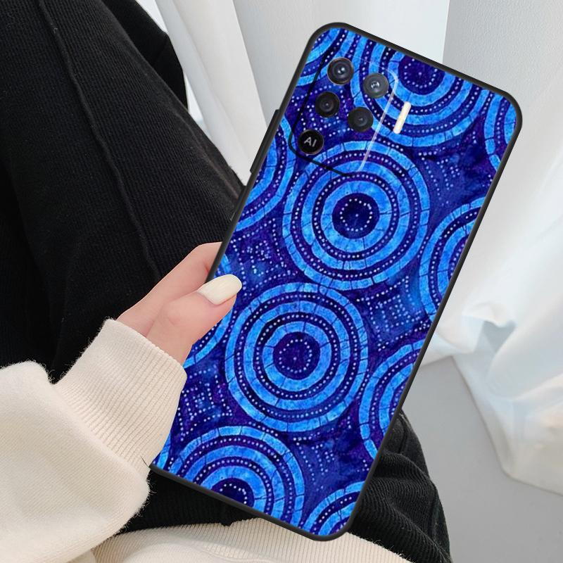 

African Wax Pattern Fabric Case For Oppo A18 A38 A58 A78 A98 A80 A60 A40 A96 A76 A16 A94 A74 A54 A15 A17 A57 A77 A5 Pro OPPO A60 5G