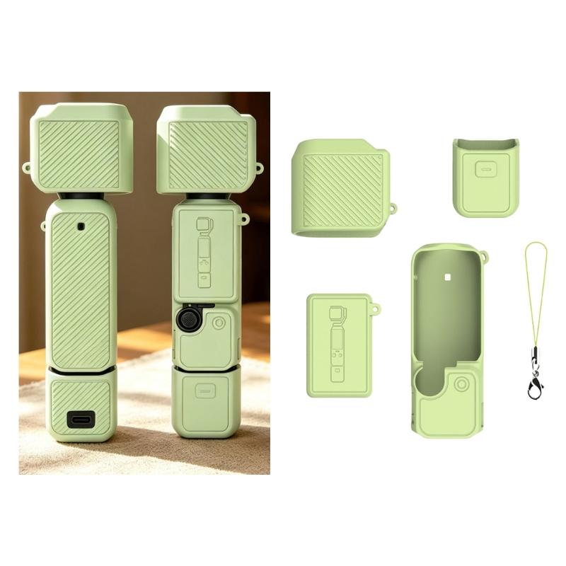 Fashionable Silicone Case Skin For Pocket 4 Camera Cover Vertical Stand And Wrist Strap NonSlip Grip Protectors
