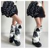 Faux Furs Leg Warmers for Women Thermal Plush Boot Covers Toppers Cuffs for Winter Fashion and Party Costumes Streetwear