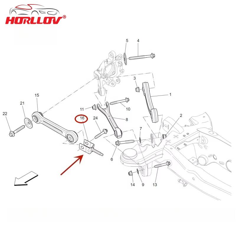670006270 Controller Bracket for Maserati Ghibli Levante Quattroporte Suspension System Controller Bracket