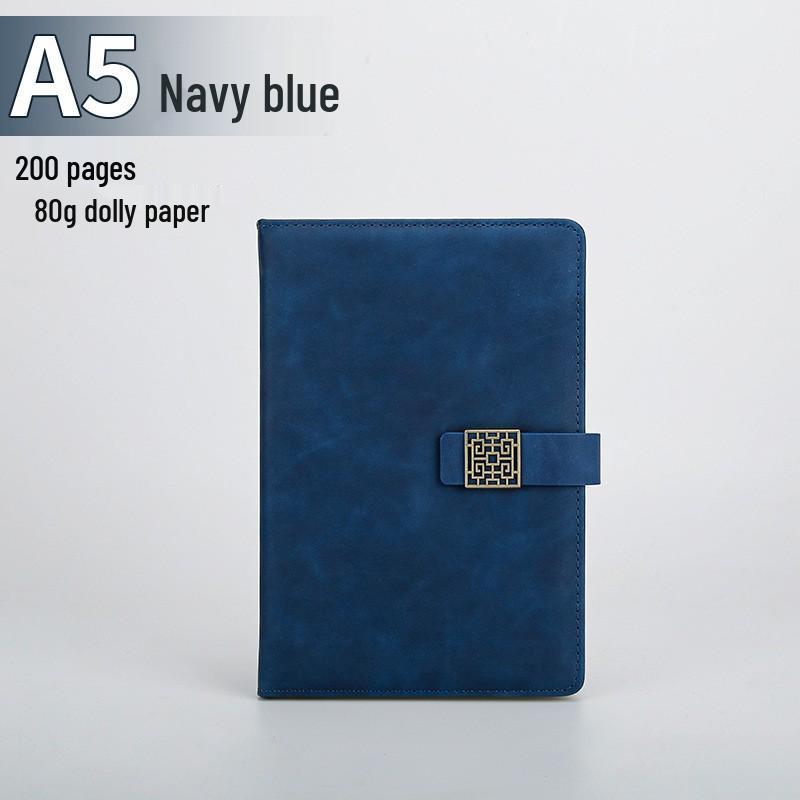Custom Logo A5 Notebook with Buckle - Learning Planner, Office Business Stationery, Record Book, Gift Box