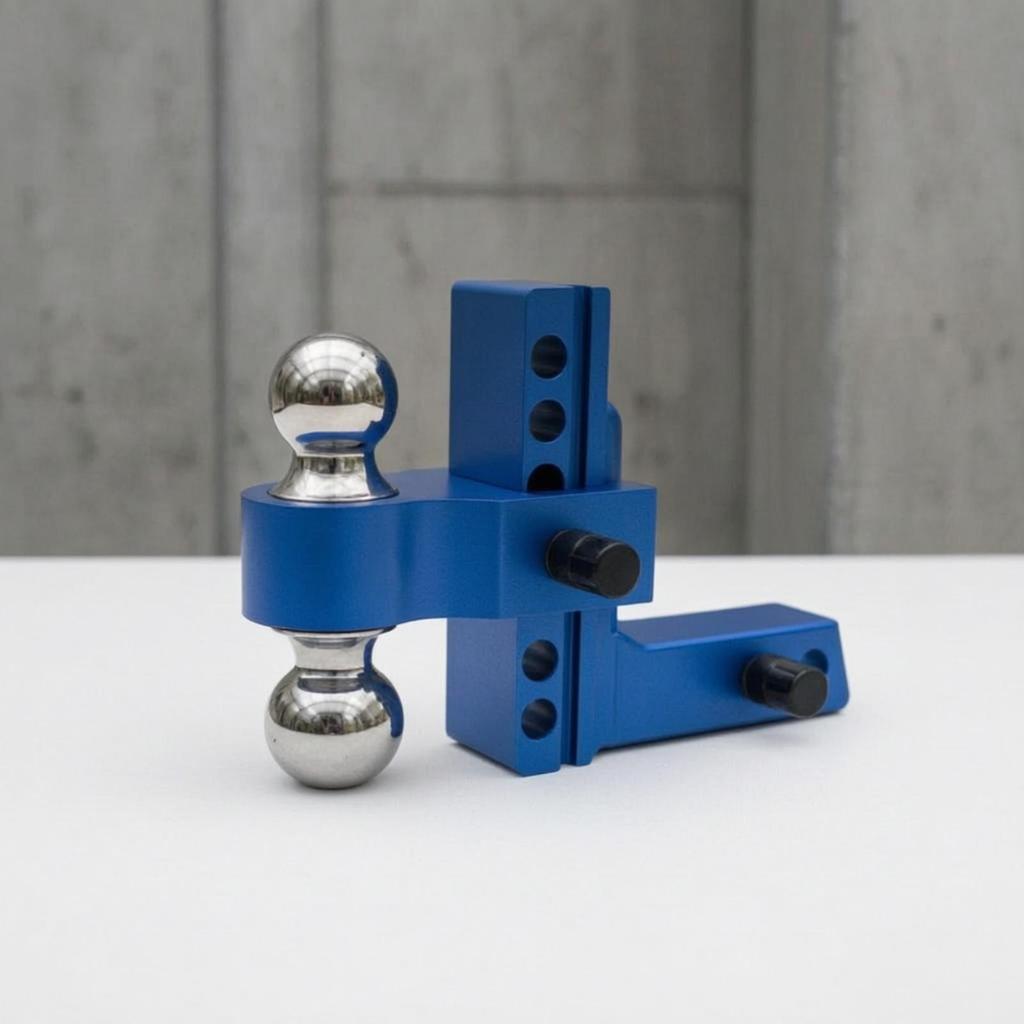 Adjustable Ball Mount with Dual Balls Aluminum Trailer Hitch Lockable