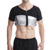 Traje de Sauna Sudadera para Hombre Camisetas de Manga Corta Adelgazante Top Térmico con Cremallera Camisa de Entrenamiento Moldeador Corporal para Hombre Ropa Moldeadora