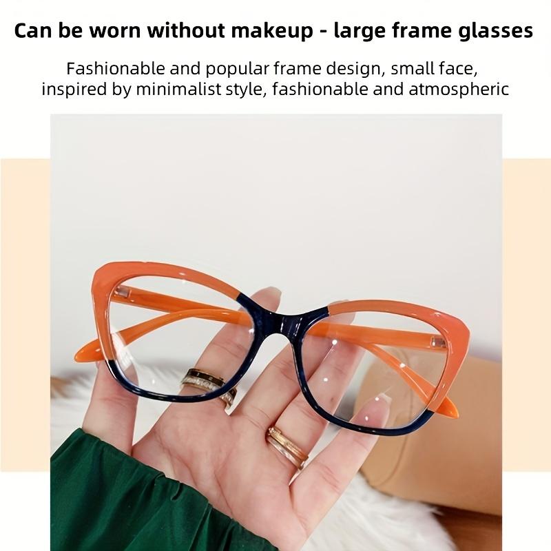 1Pcs New Photochromic Anti Blue Light Glasses Simple Day And Night Dual-Use Metal Cat Eye Frame Women'S Fashionable Glasses