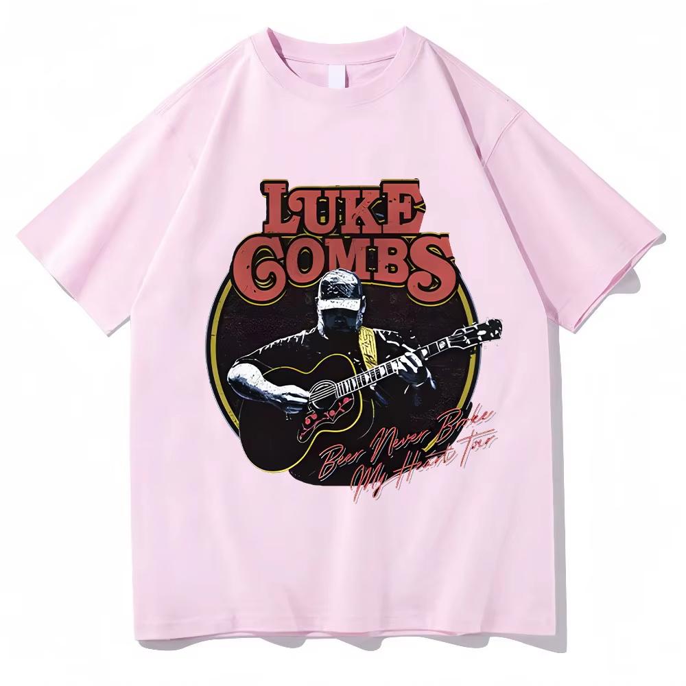 Neues Singer Luke Combs Druck T-Shirt Unisex Damen Sommer Kurzarm T-Shirt Baumwolle Lässige Hemden Herren Hip Hop Hochwertige Kleidung