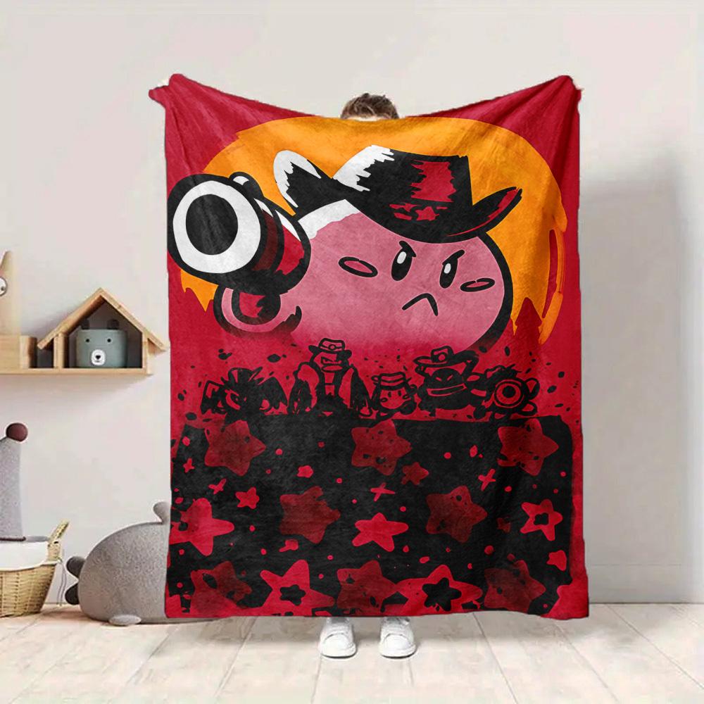 

1pc Kirby Soft Skin-Friendly Flannel with Digital Printing, Various Sizes Available for Family, Friends, Birthday031 130cmx150cm
