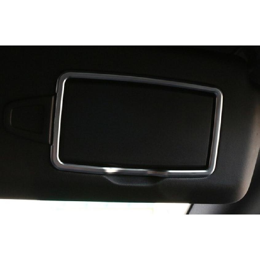 2015- For Benz C-Class W205 Cover Trim Car Makeup Mirror Panel Matte Silver