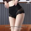 Women's High Waist Lace Trim Tummy Control Panties - Sexy, Comfortable, Breathable Cotton Crotch Triangle Design