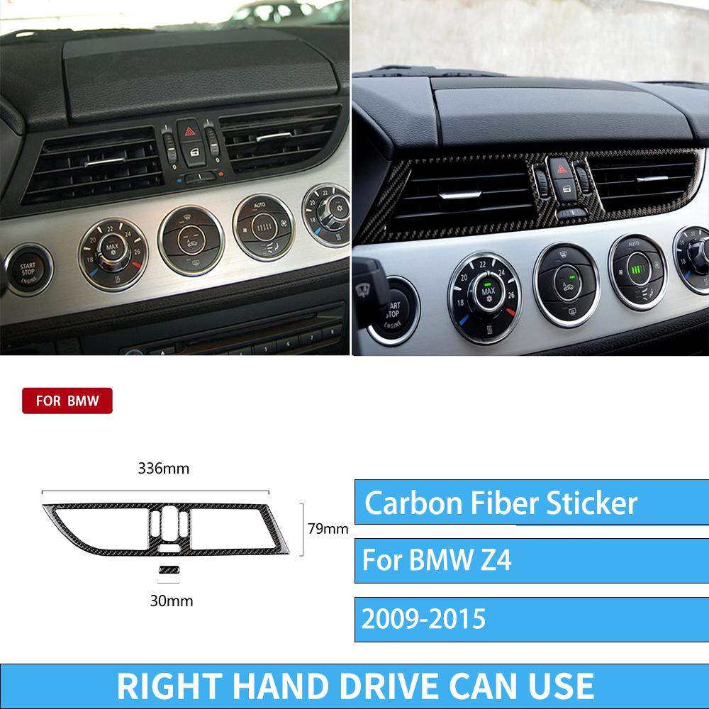 Carbon Fiber Car Accessories Interior Gear Shift Dashboard Window Lifting Switch Cover Stickers Trim For BMW Z4 E89 2009-2015