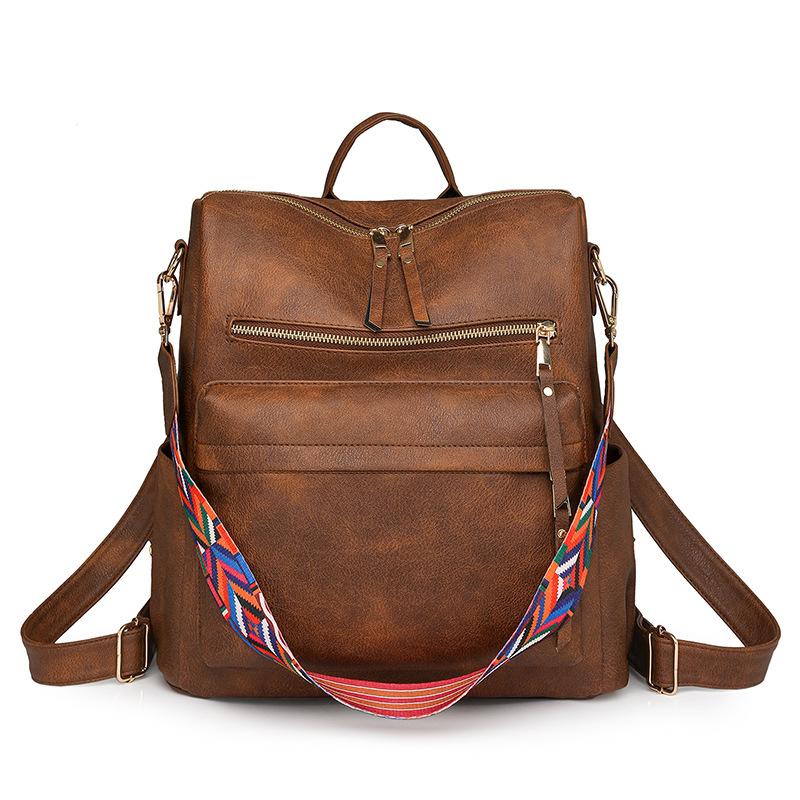 

Женский модный трендовый рюкзак Ретро ПУ сумка Дорожный рюкзак