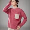 Merchant's Choice: Women's Thick Cashmere Floral Sweater - Autumn/Winter, Round Neck, Slim Fit, Loose Knit