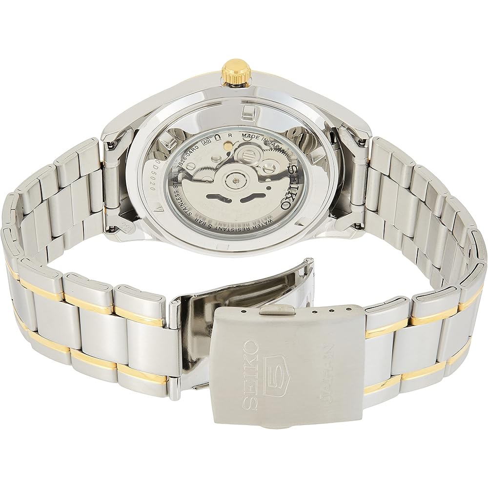 Seiko 5 Automatic Men's Watch SNKP22J White Silver Gold Stainless Steel 40mm