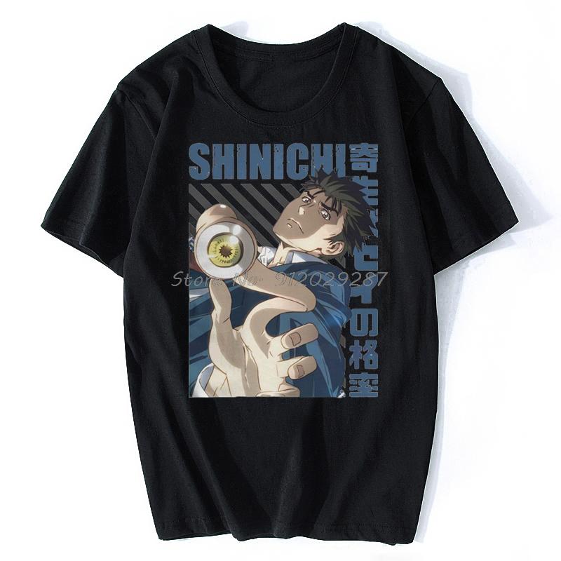 Kiseijuu Shinichi Izumi Parasyte The Maxim Izumi Shinichi Anime Tshirt Graphic Punk T Shirt Streetwear Cotton Tees
