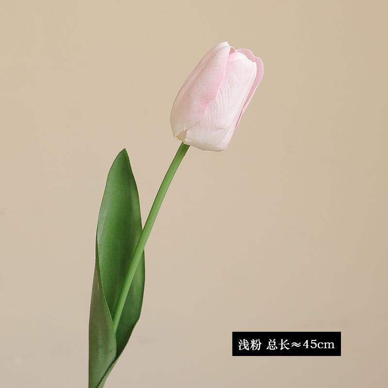 

Jumo s new moisturizing tulip simulation flower, fake bouquet, high-end home living room decoration ornament світло-рожевий колір
