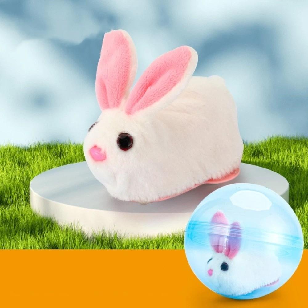 

Transparent Interactive Cat Toy Built-in Plush Animal Hamster Chasing Ball Relieve Boredom Blue Model B