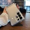 Luxury Acrylic Transparent Case for Samsung Galaxy S26 Ultra S24 S25 S22 Plus S23 FE A55 A56 A37 A17 Clear Metal Button Cover