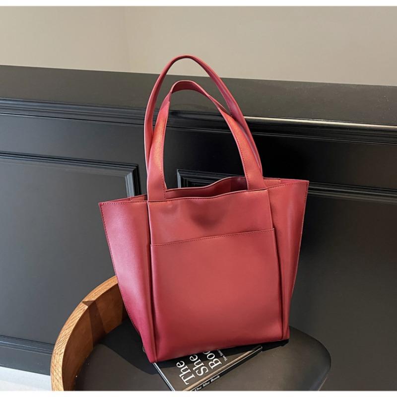 Simple tote bag women's autumn and winter new casual large-capacity handbag fashionable commuter shoulder bag